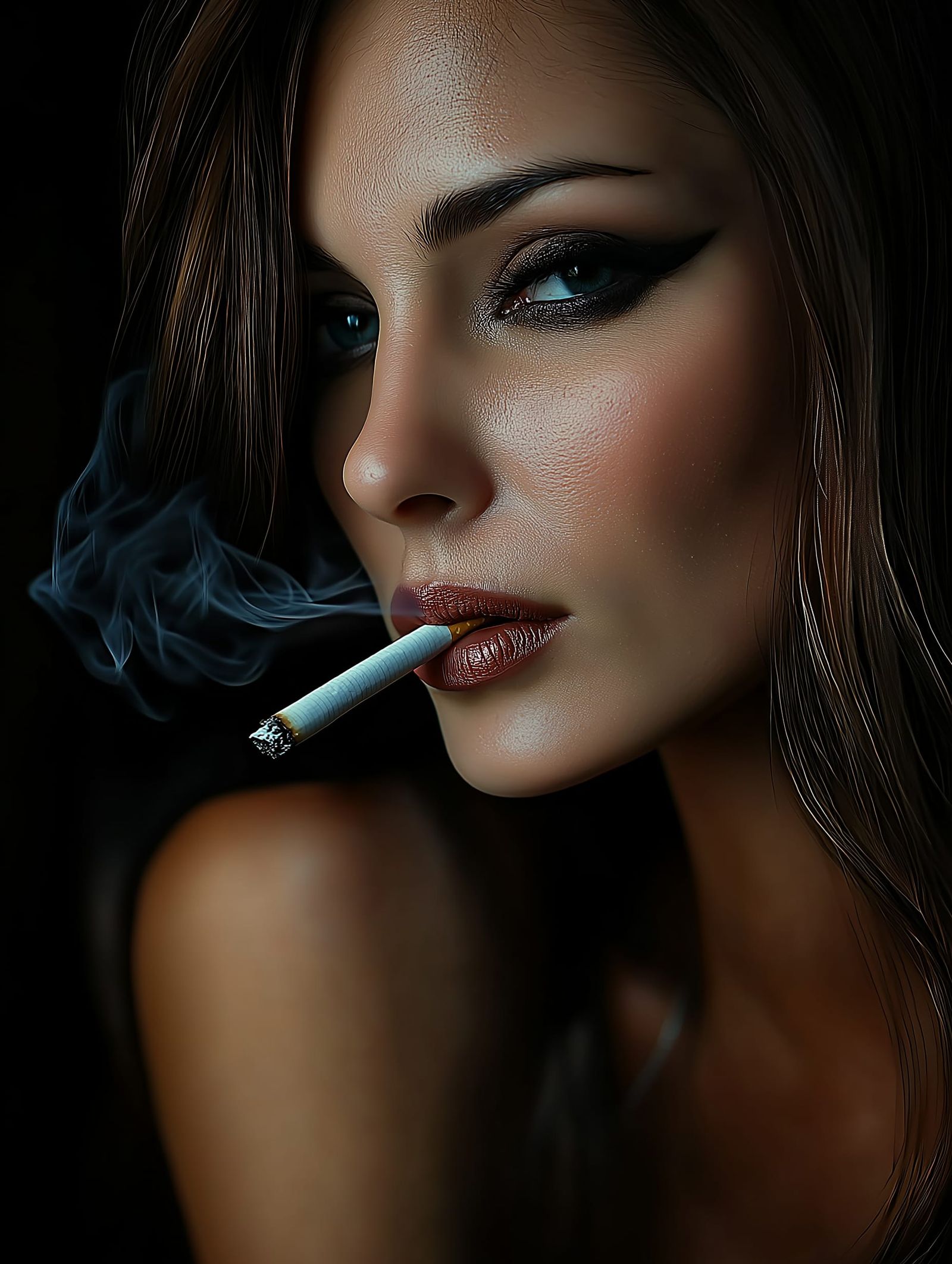 Untitled Smoking Lady