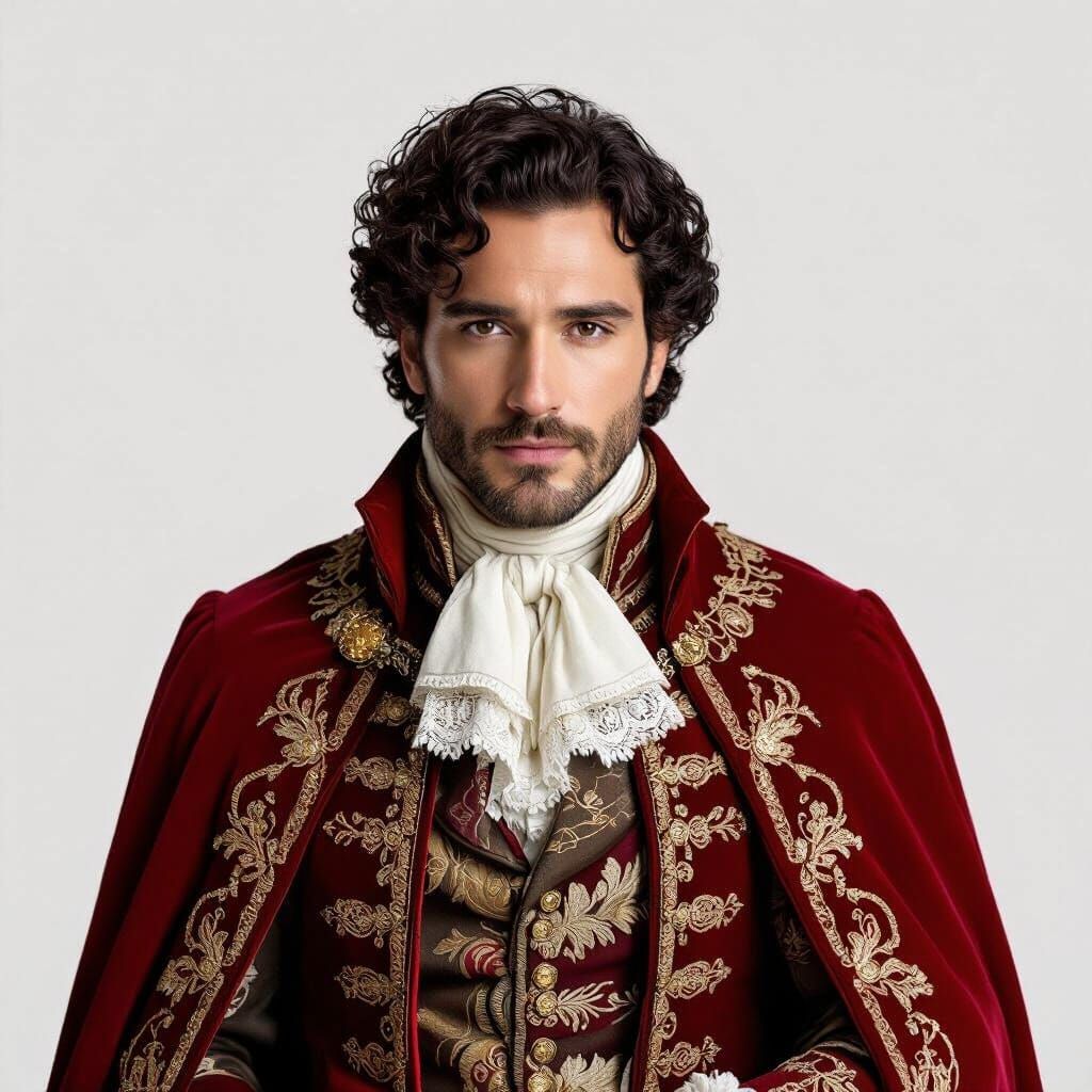 Melancholy Forest Prince in Romantic Style