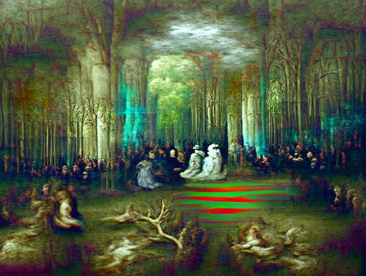 Spectral Forest Renaissance painting