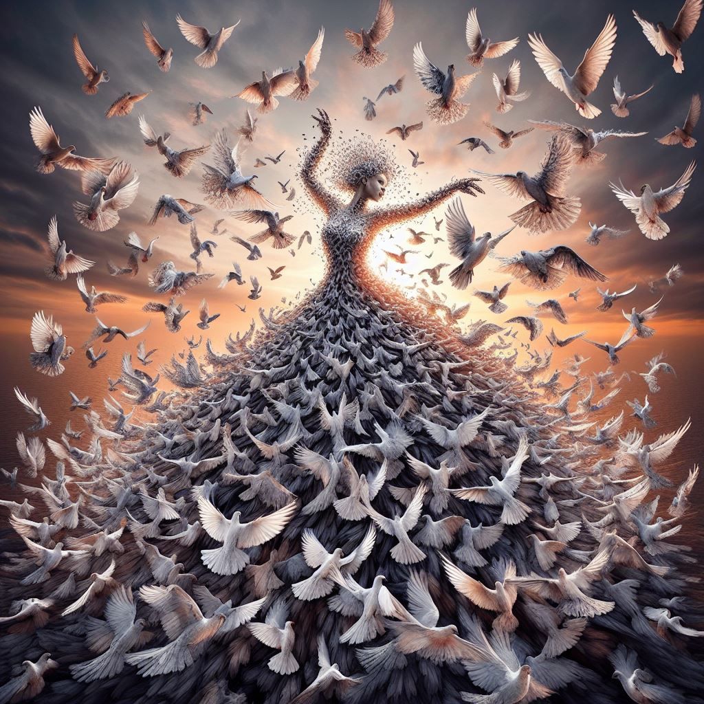 Dance with peace doves..