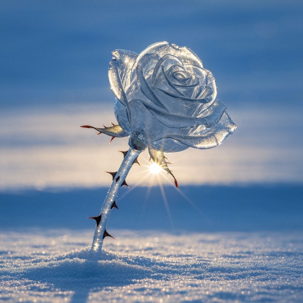 Ice Rose  by @John Doe