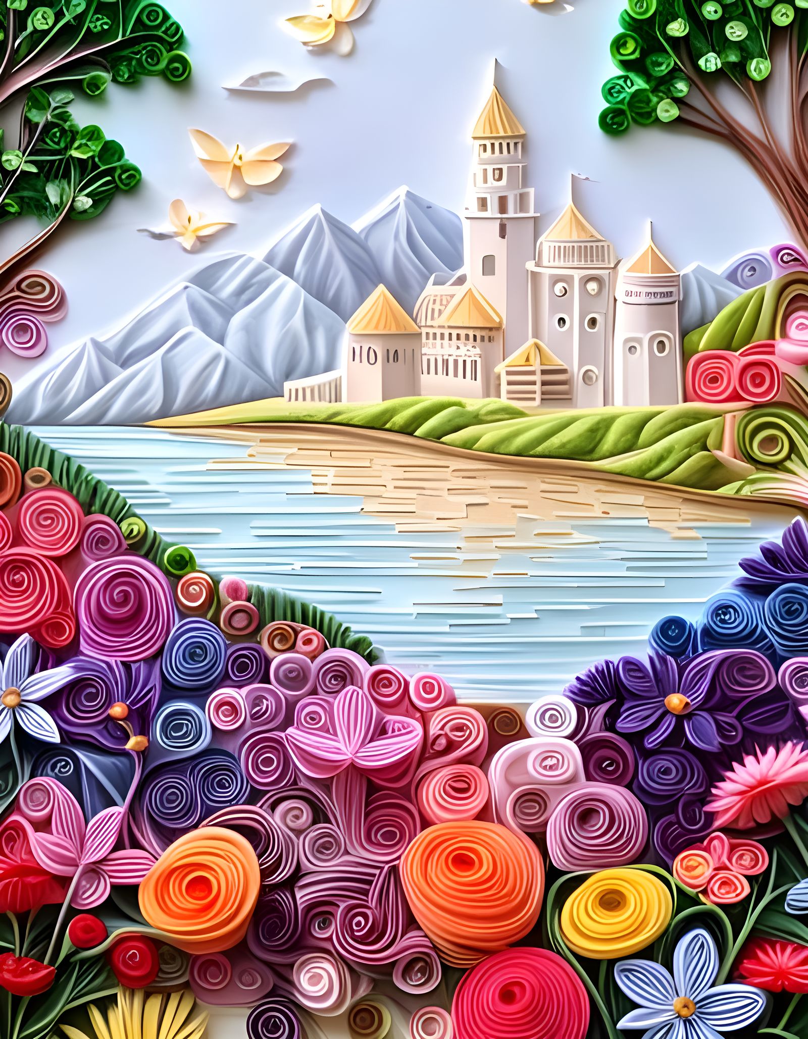 Paper Quilling Art - AI Generated Artwork - NightCafe Creator