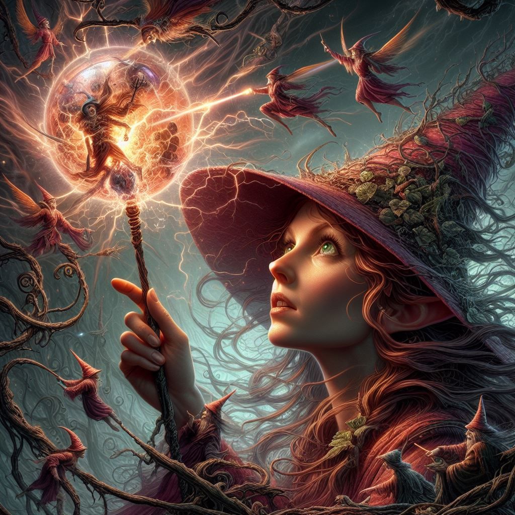 With Her Massive Powers, She Sends A Spell To Confuse Her Wi...