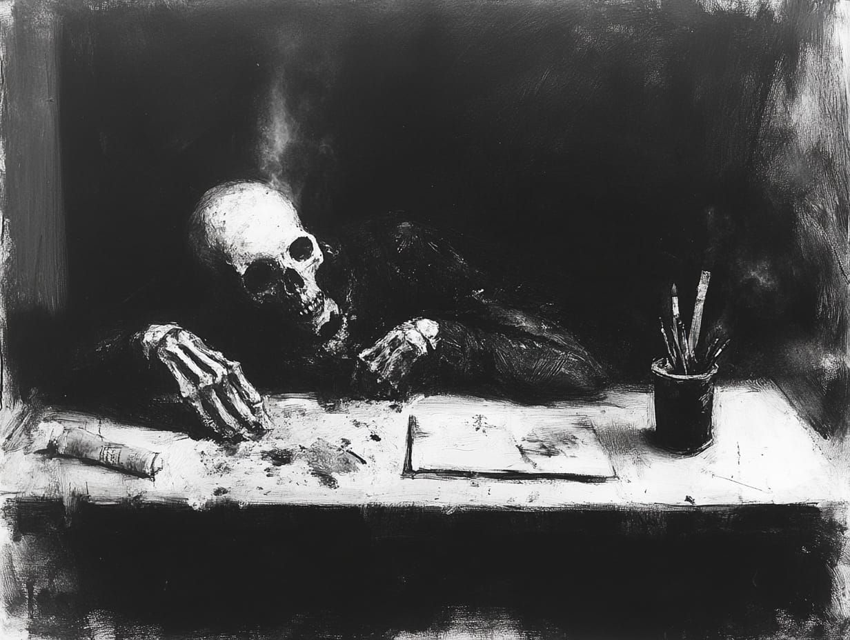 Charcoal Artistry skeleton