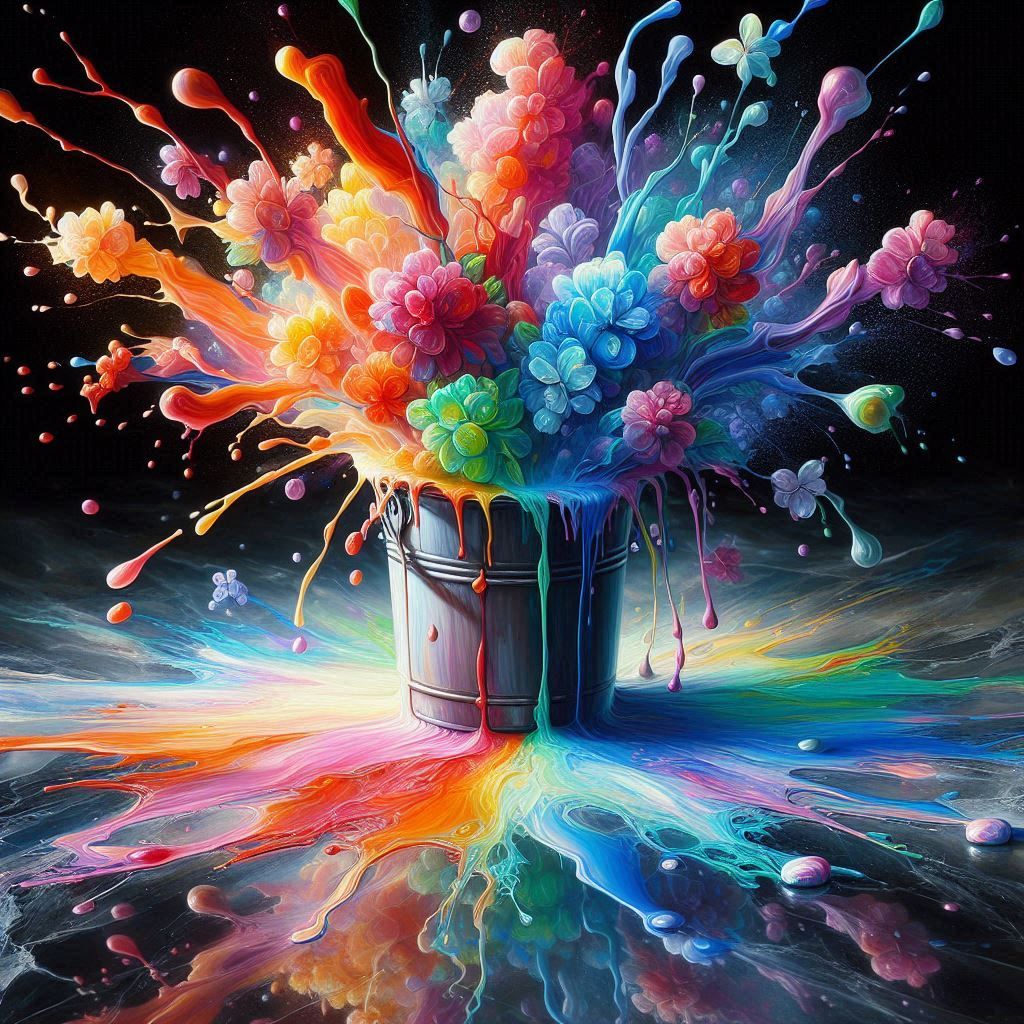 Colorful floral explosion