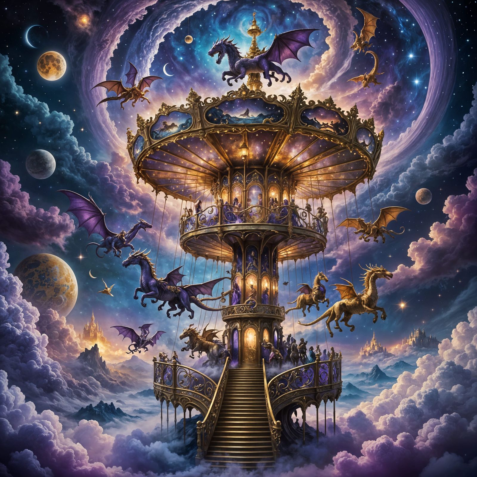 Dragons of the midnight fair  by @Just Mo