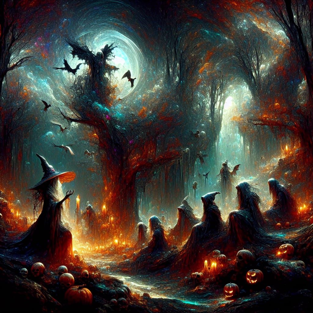 Halloween approche, on termine les préparatifs en forêt   by @PetitPanda