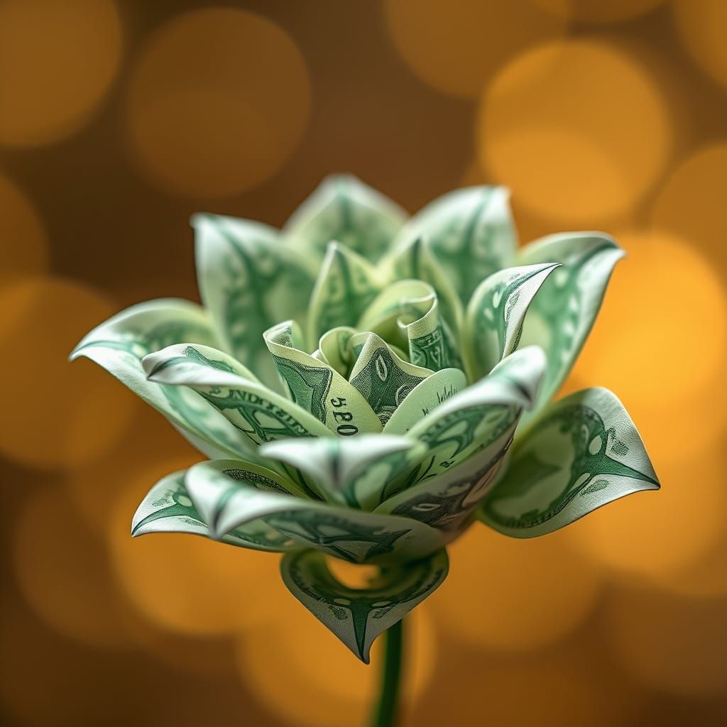 flower made out of dollars  by @Shakaama