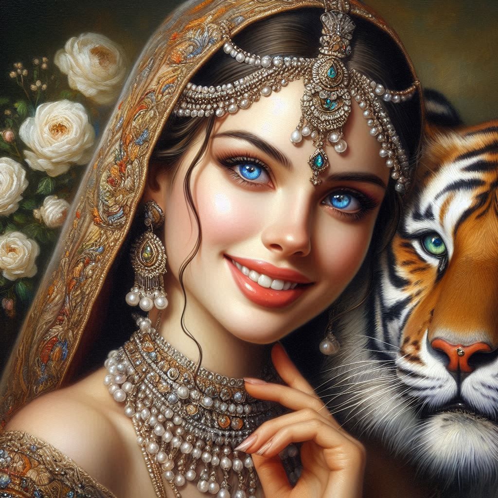 A beauty and her beast