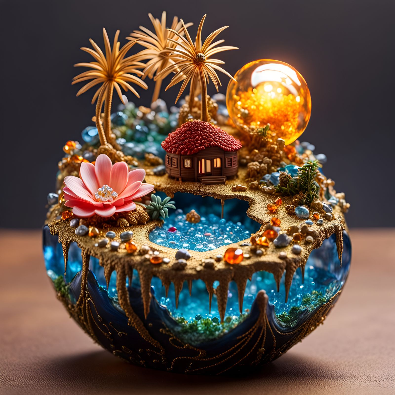 Miniature island in the blue water of the ocean  by @sweet_lemon