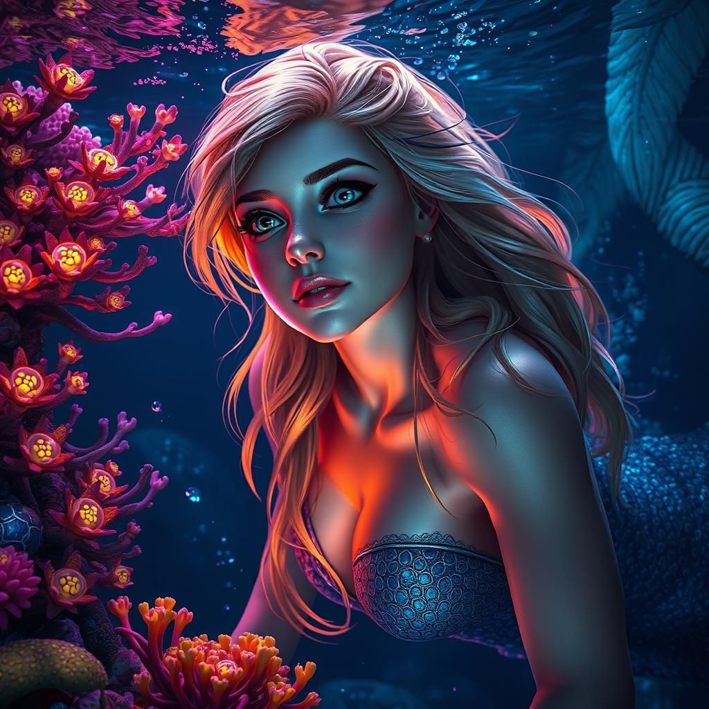 Coral Mermaid  by @StonerMechPilot