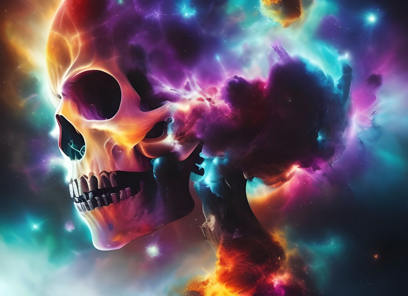 Cosmic Skull  by @Artomatic