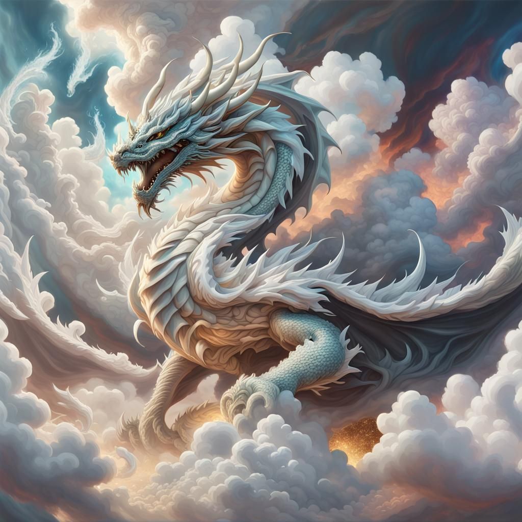 White Dragon - AI Generated Artwork - NightCafe Creator