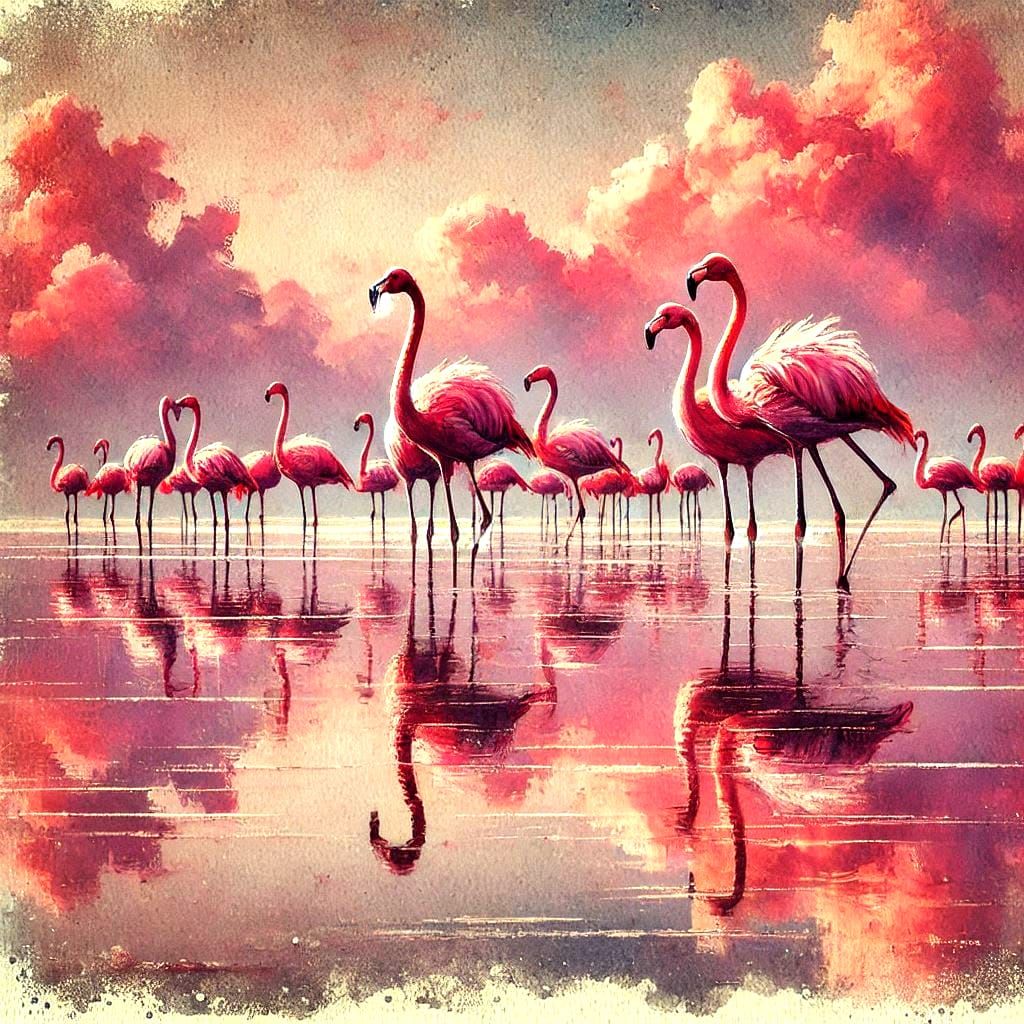 Flamingo Sunset