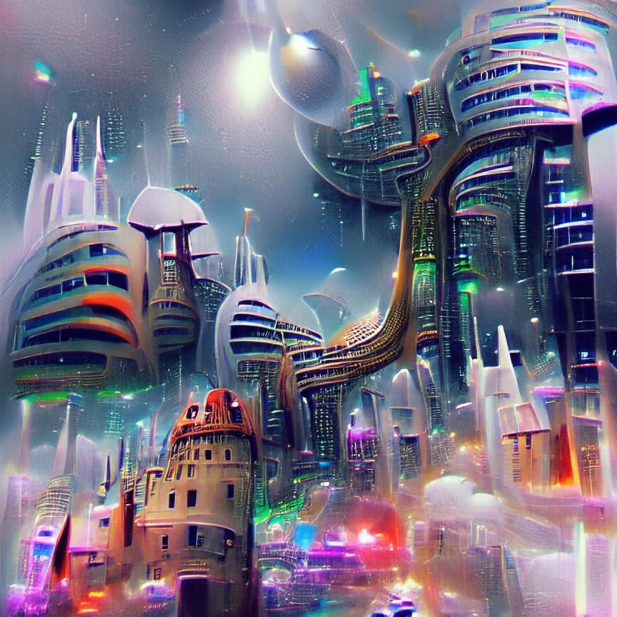 Sci-fi fantasy city