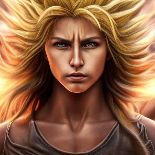 Live action film, Realistic and Beautiful Super Sayayin Fema...