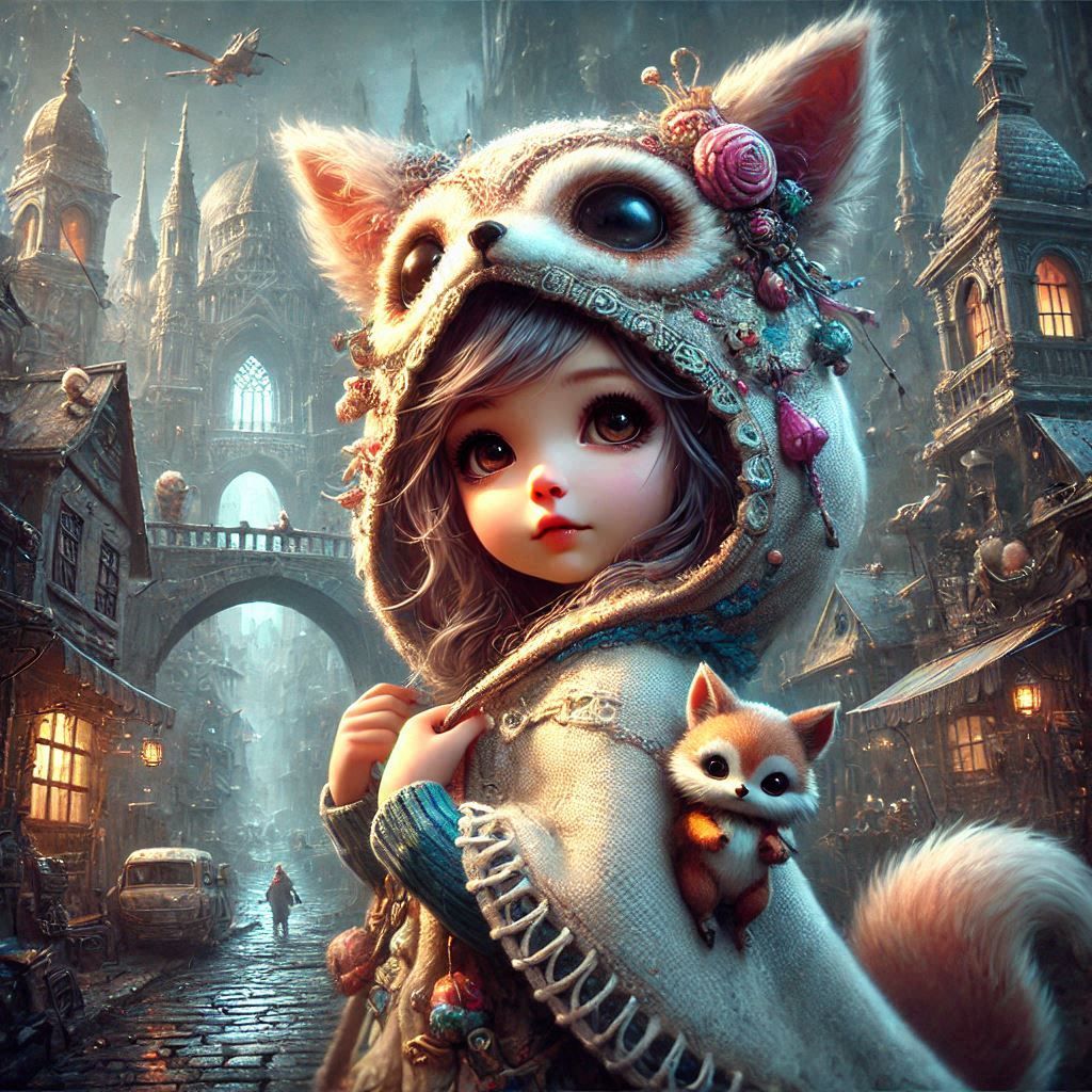 adorable fairy-tale fantasy creature portrait..