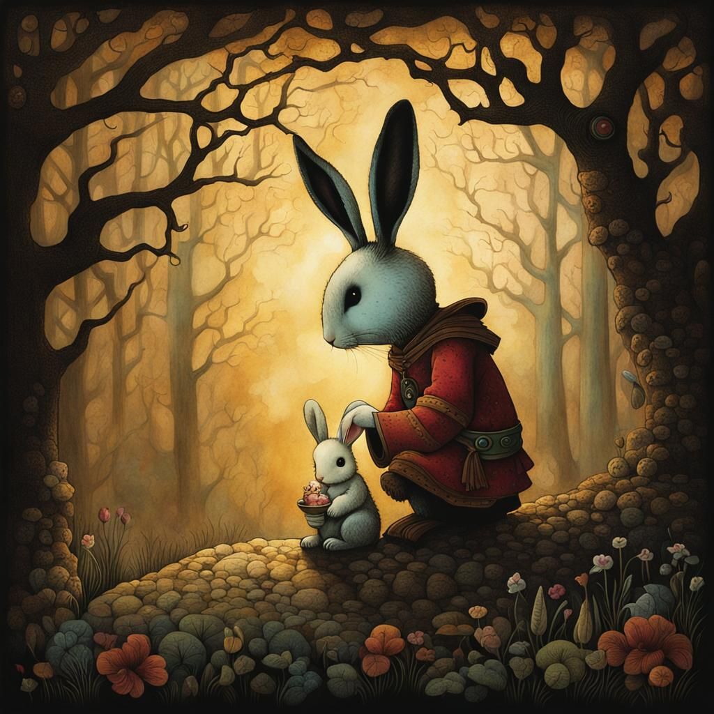 Taking Care Of Baby Rabbit Early Morning