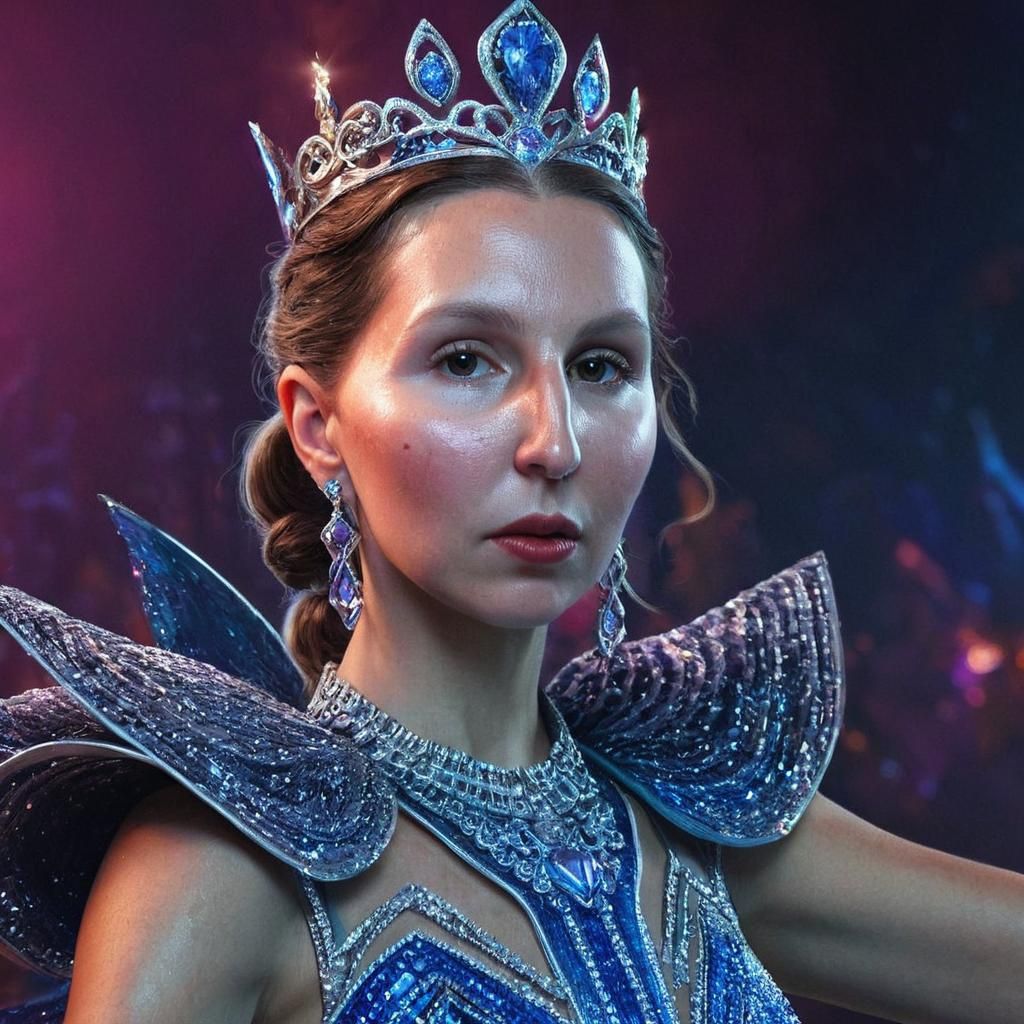 (head and shoulder portrait of <Subject>) as dancing queen. head and shoulders portrait, 8k resolution.