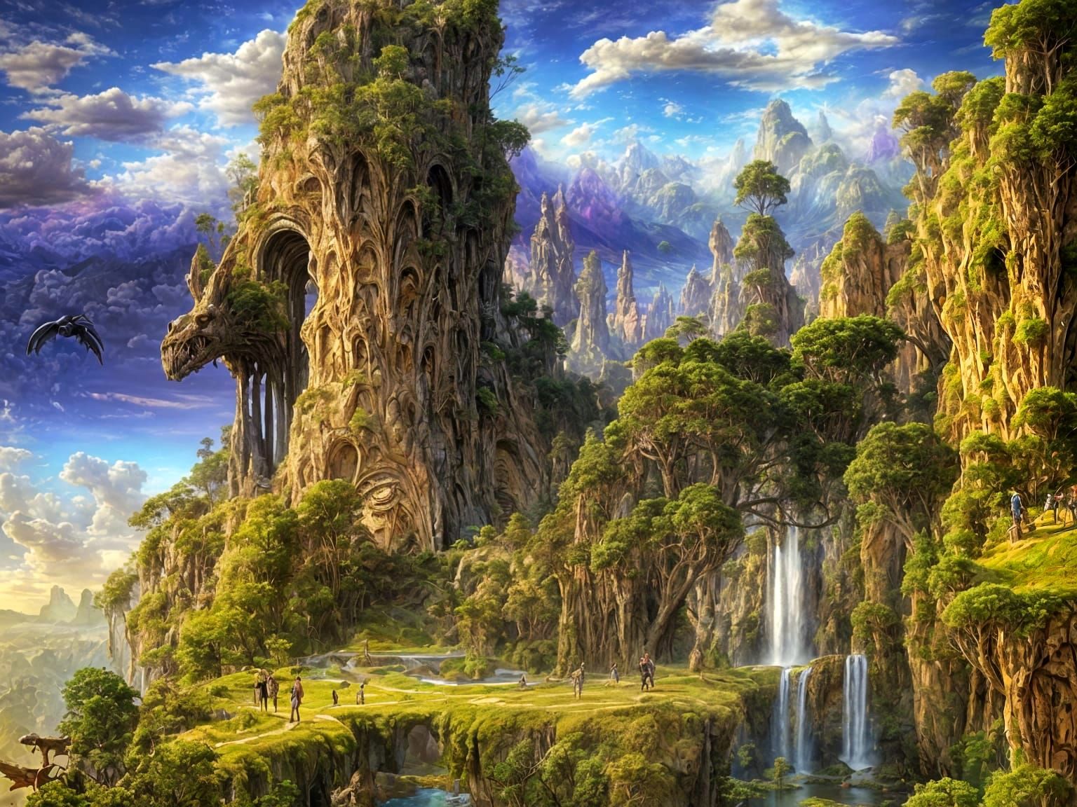 Each 'Peak' like this is Home to a Dragon +