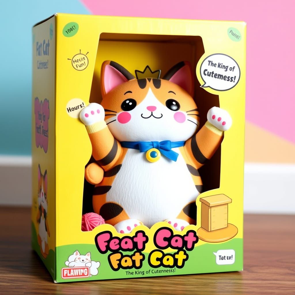 fat cat figure  by @Chib