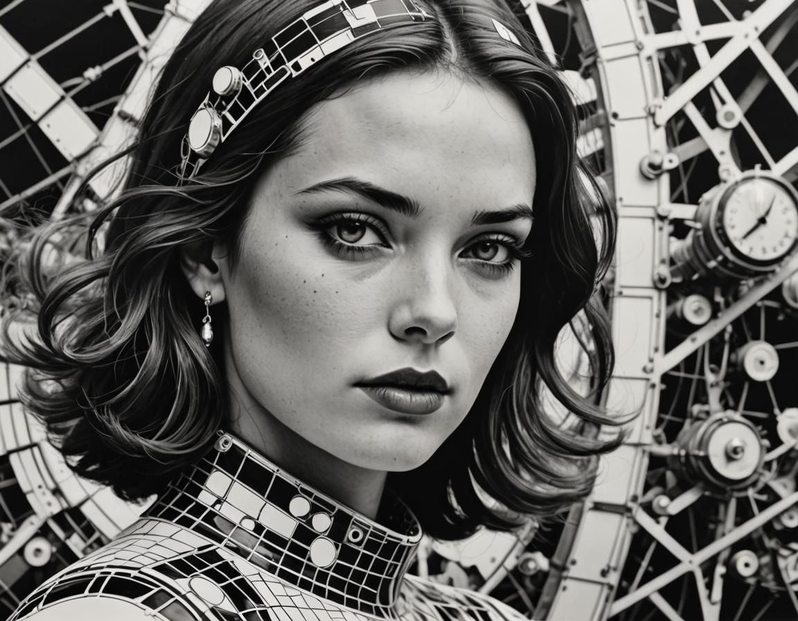 black and white portrait