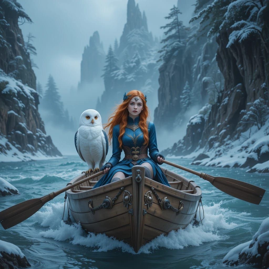 Winter Journey with Owl :):