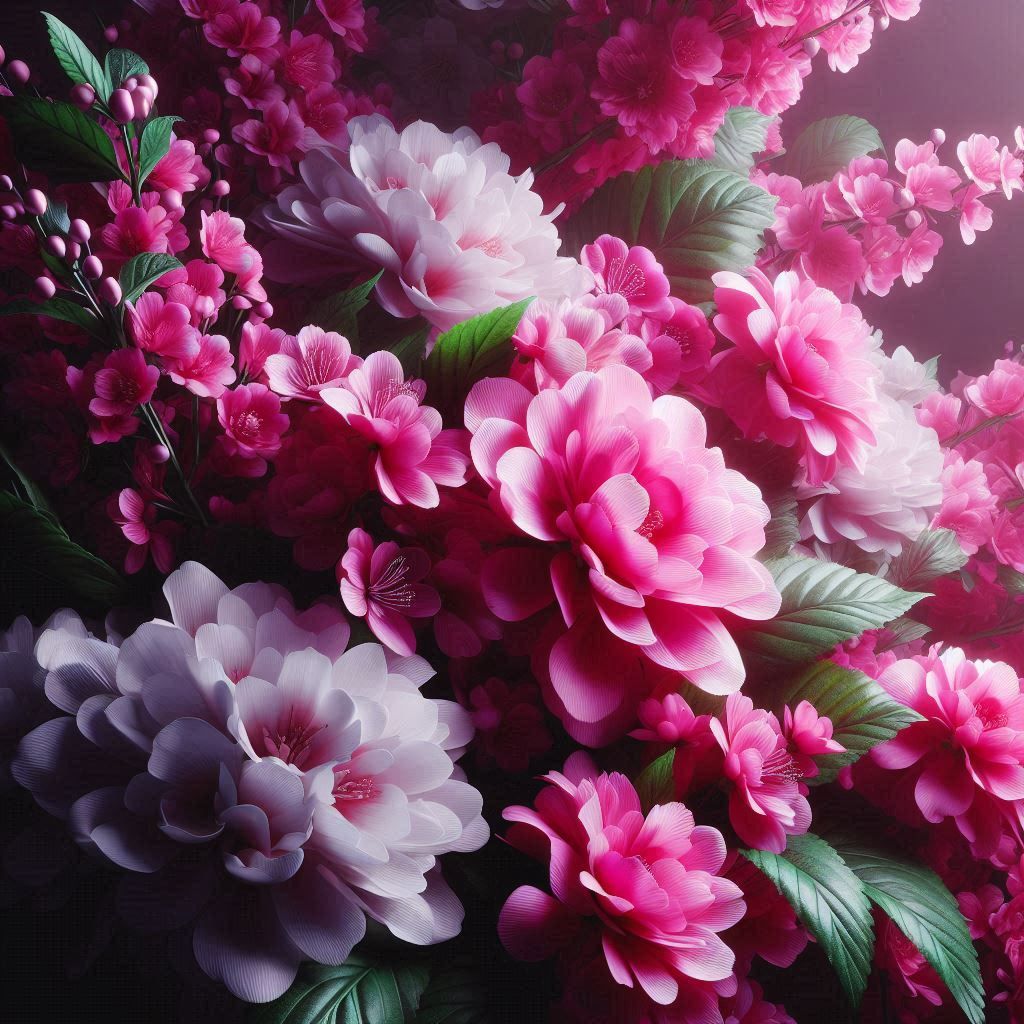 close-up of a lush floral arrangement