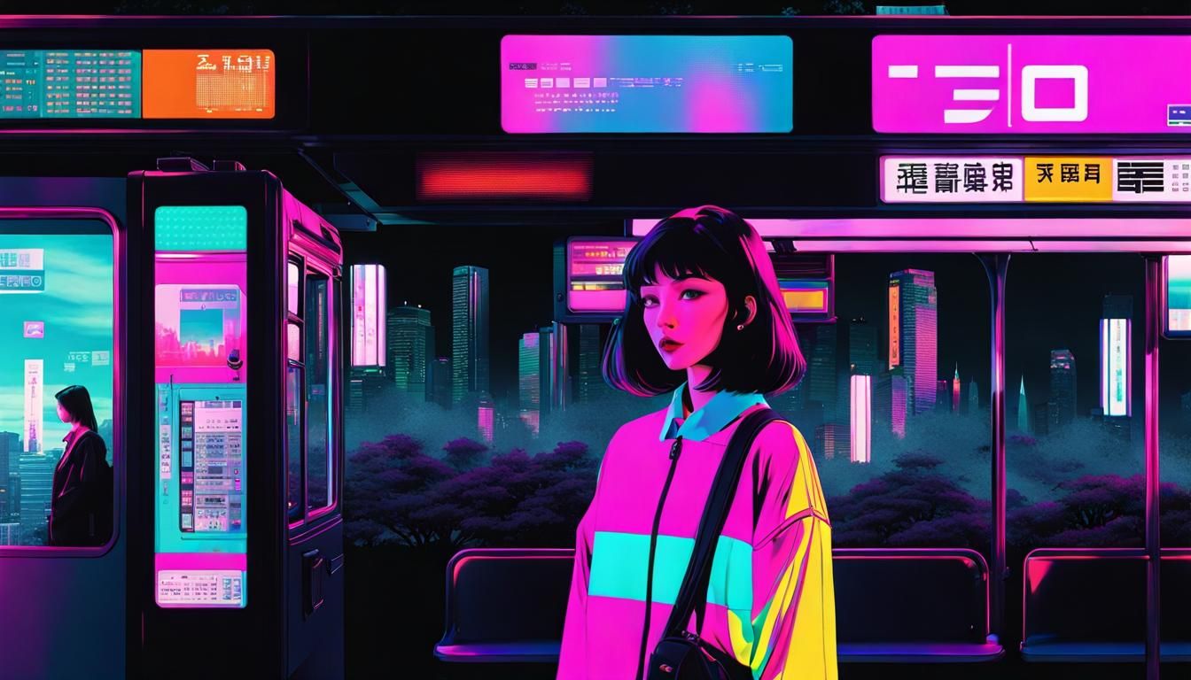 waiting for the bus - AI Generated Artwork - NightCafe Creator