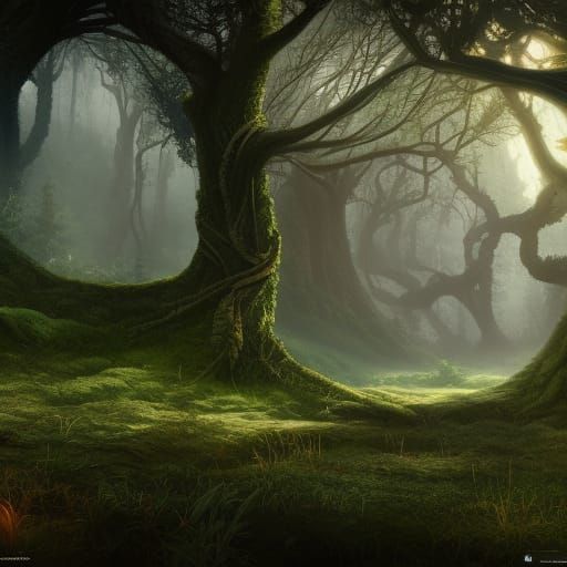 Mystical, medieval forest. - AI Generated Artwork - NightCafe Creator