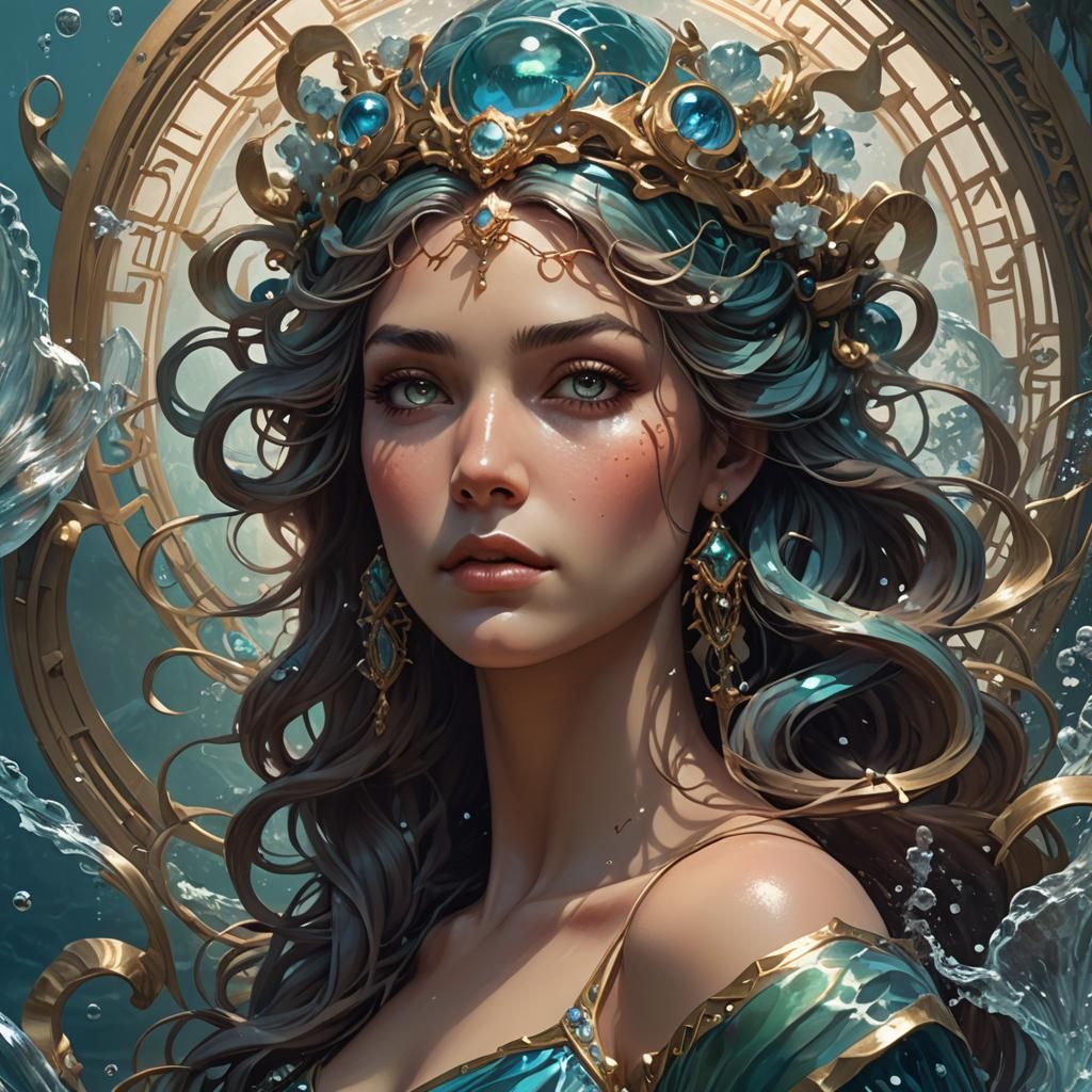 Amphitrite, goddess of the sea, wife of Poseidon - AI Generated Artwork ...