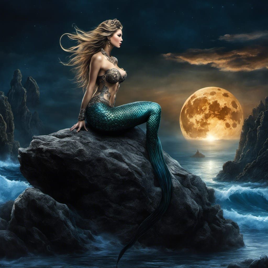 Mermaid at Moonlight  false