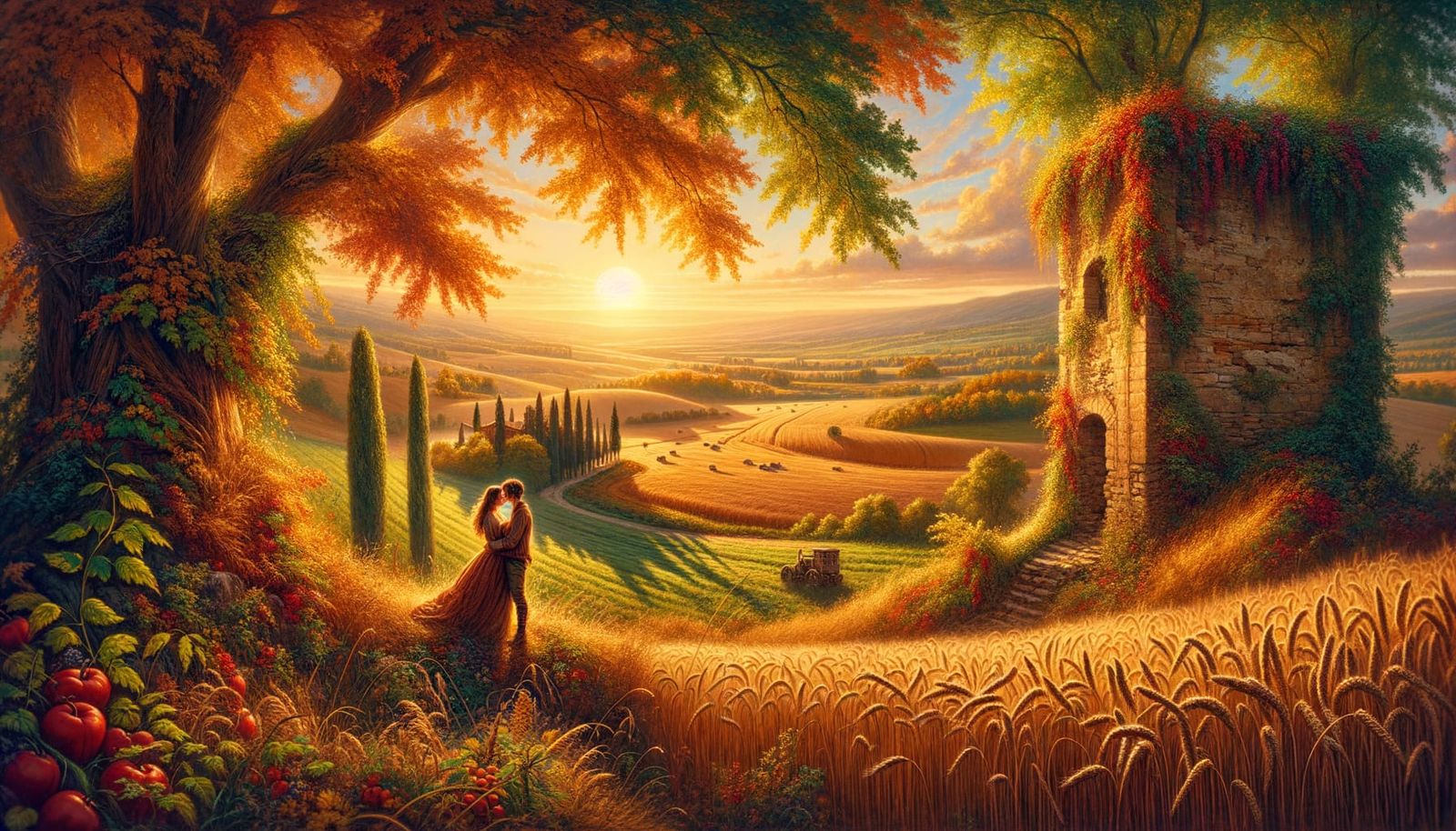 Beautiful, breathtaking, epic cinematic Vista view. A Countryside in all of Autumn's beautiful splendor. ...  by @Who_R_U