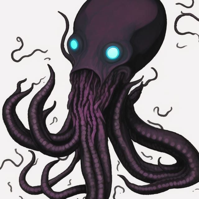 Obsidian mind flayer - AI Generated Artwork - NightCafe Creator