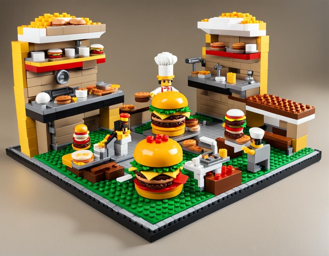 legos and a burger place