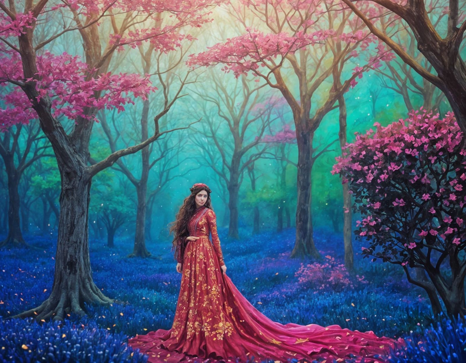 Cyberpunk Samurai Warrior in Neon Cityscape