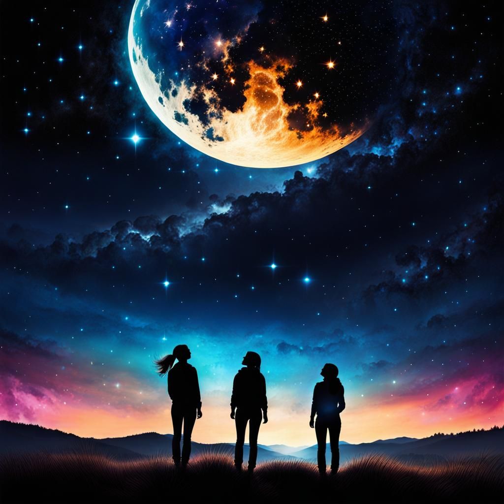 Gazing at the moon