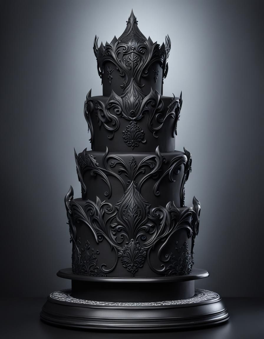 AI Cakes Ltd presents a cake for Goths - AI Generated Artwork