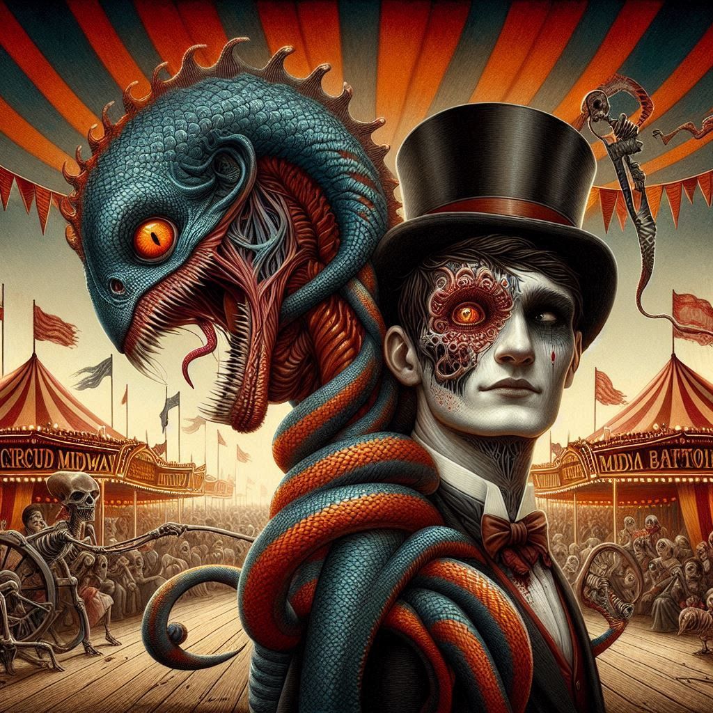 Freak show - fraternal conjoined twins