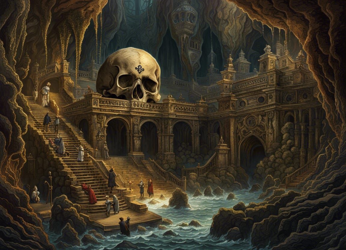 a secret pirate hideout  by @Pioma