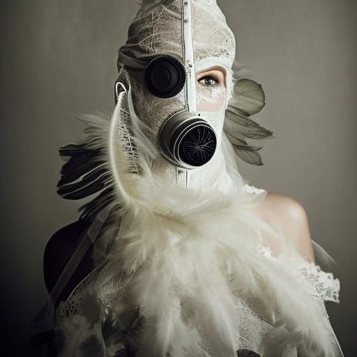 Leatherface Bride with Tentacles in Comic Book Style