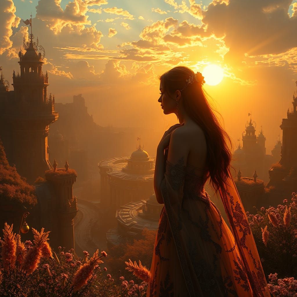 Love in a Golden Landscape: Digital Matte Painting