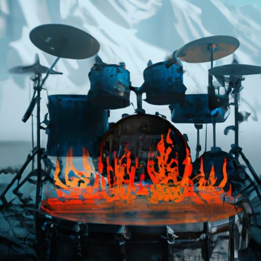 Ice and fire on drum set