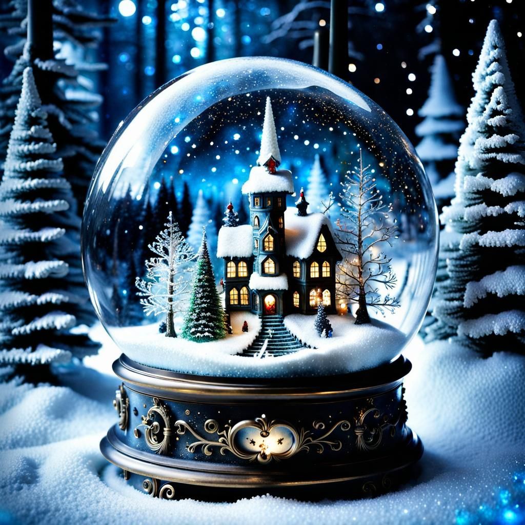 Gothic Snowglobe - AI Generated Artwork - NightCafe Creator