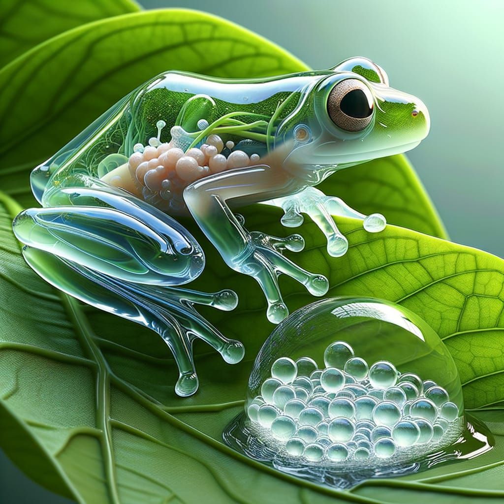 A Valeiroi Glass frog.  by @AuntBee
