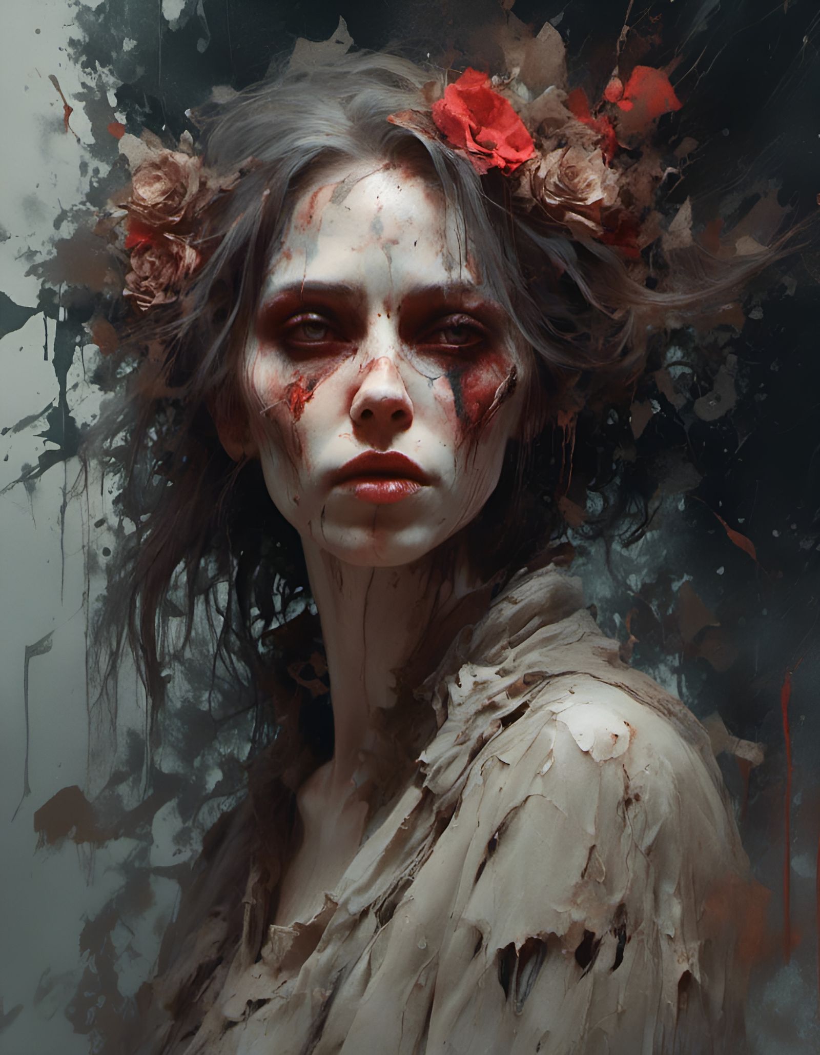 <lora:Macabre:1.0> DEATH walking Amongst the living