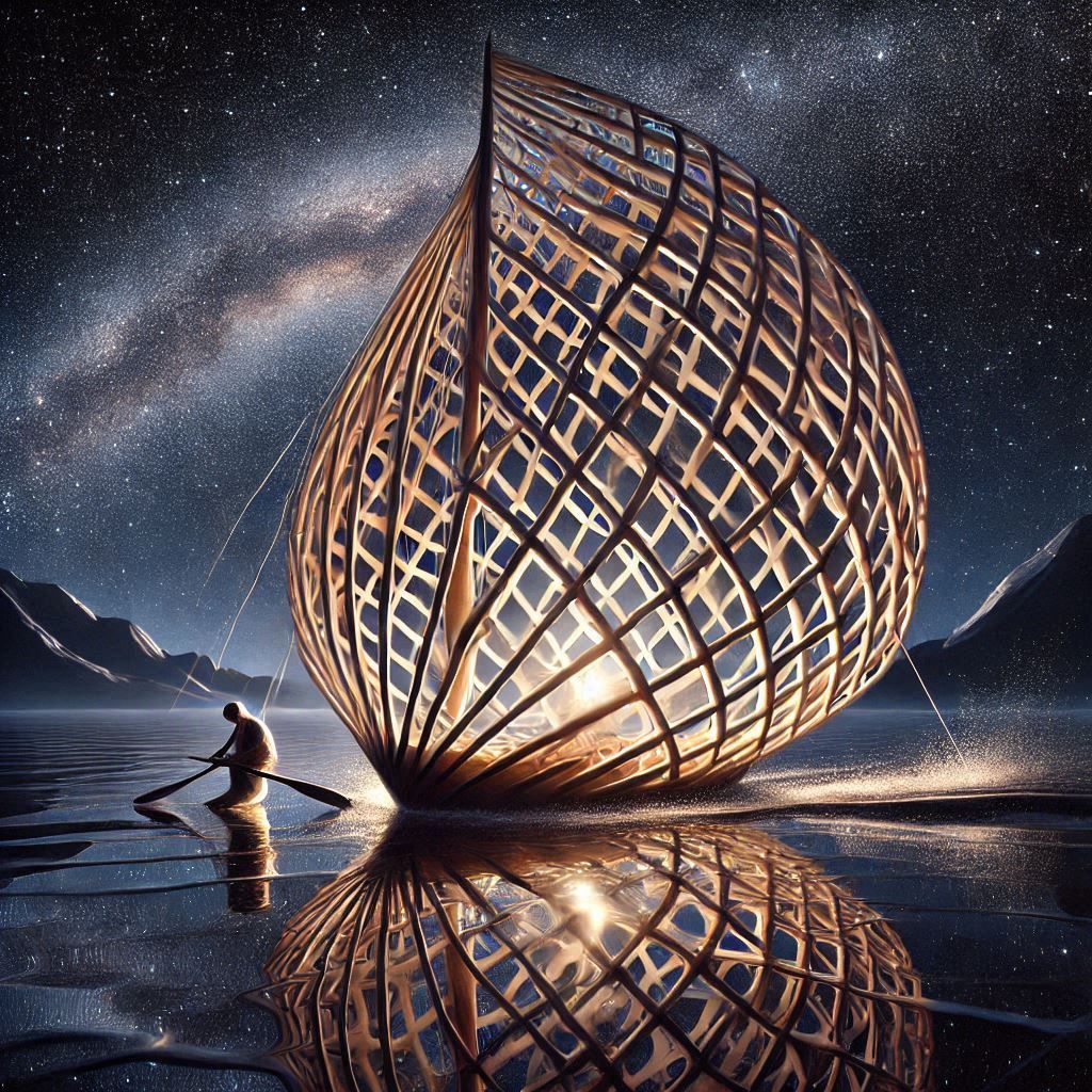 it barely enters the water.