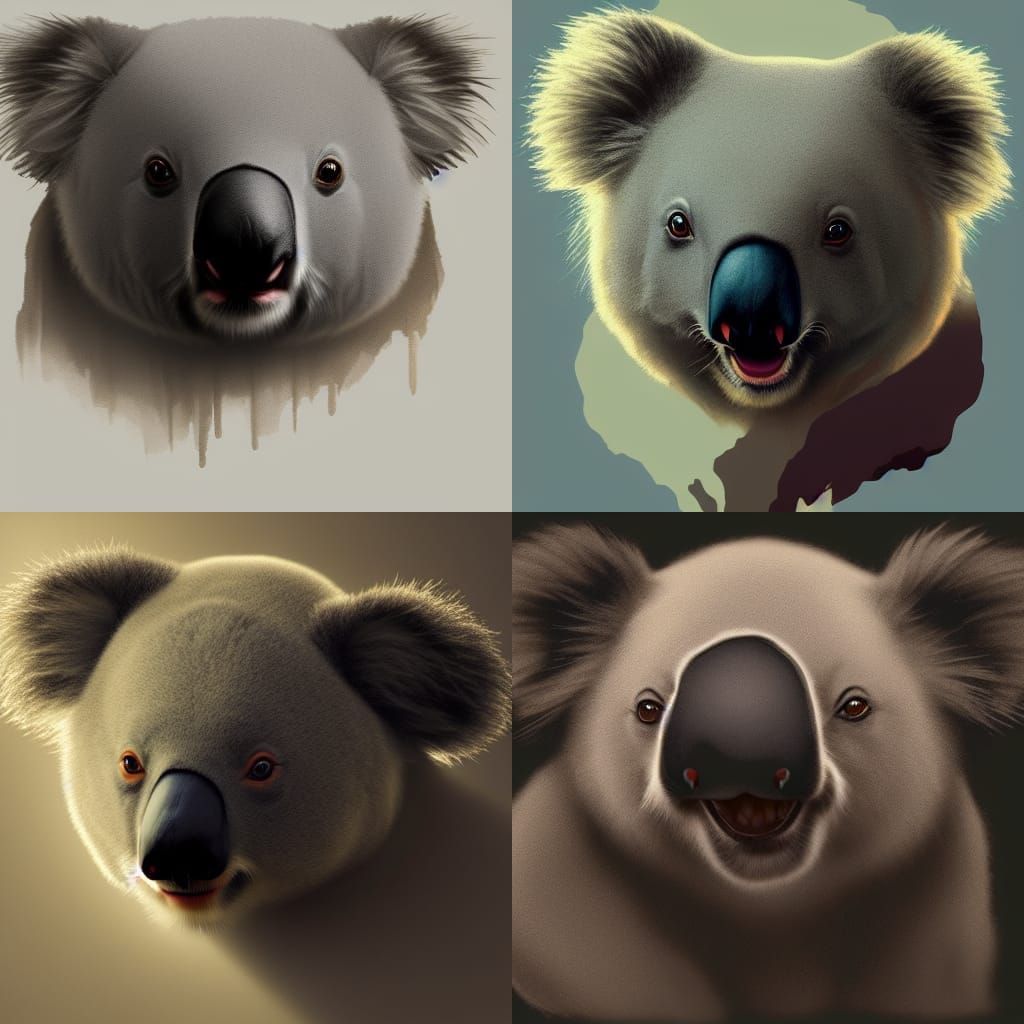 Danny DeVito as a Koala bear head and shoulders portrait, 8k...