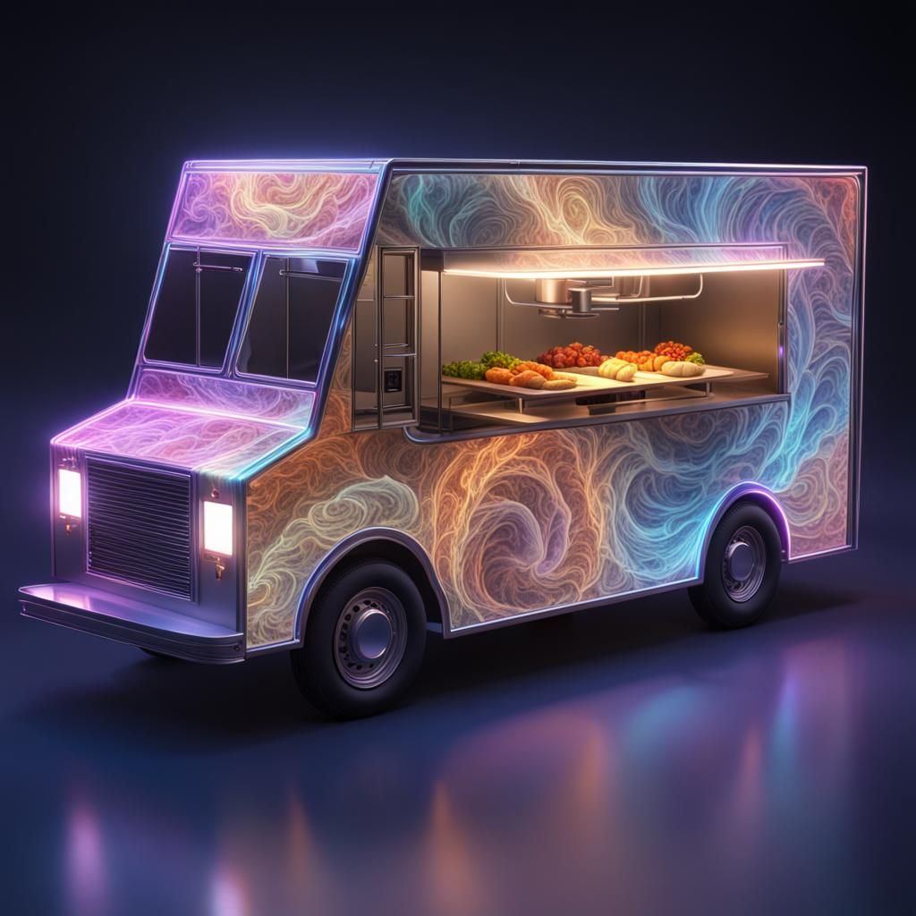 Self service food truck - AI Generated Artwork - NightCafe Creator