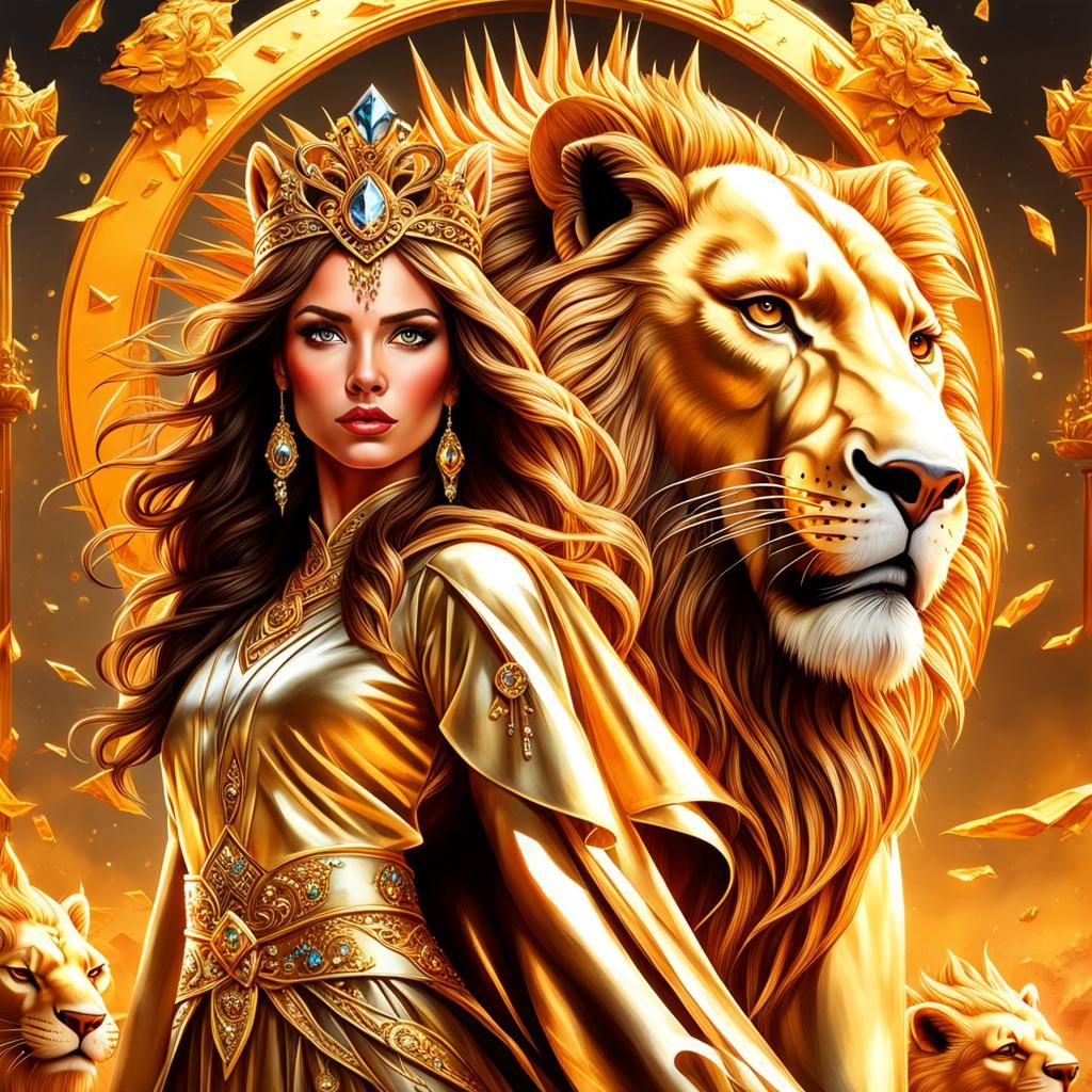 A queen and a lion 